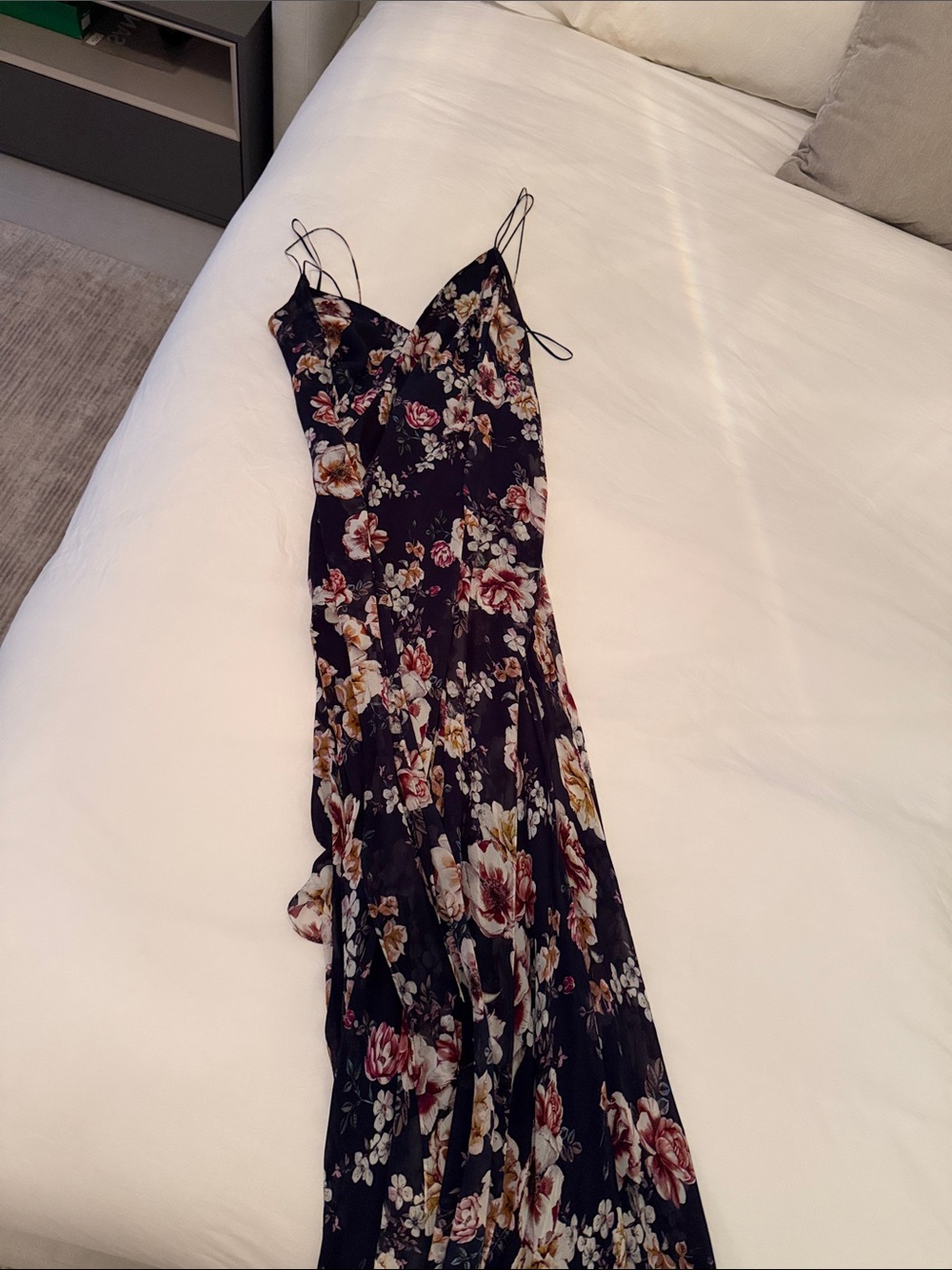 NICHOLAS Black Floral Slip Maxi Dress